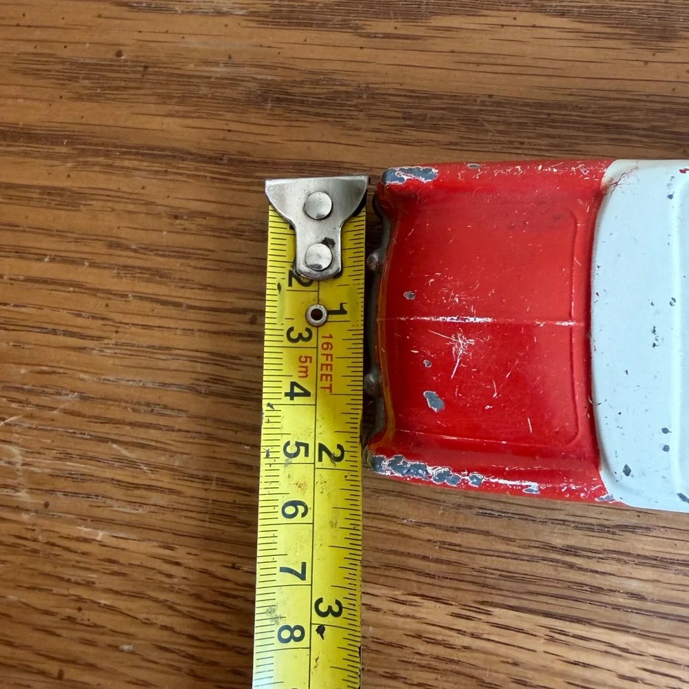 Vintage Renwal USA Diecast Metal Convertible Toy Car Red White 1950s Style
